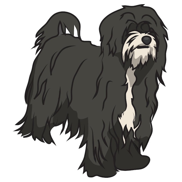 Tibetan Terrier Dog Decal, Dog Lover Decor Vinyl Sticker